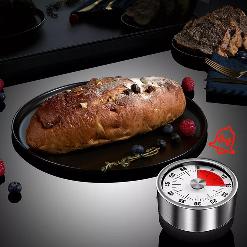 ZeitMeister Stainless Steel Kitchen Timer — 60-Minute Dial