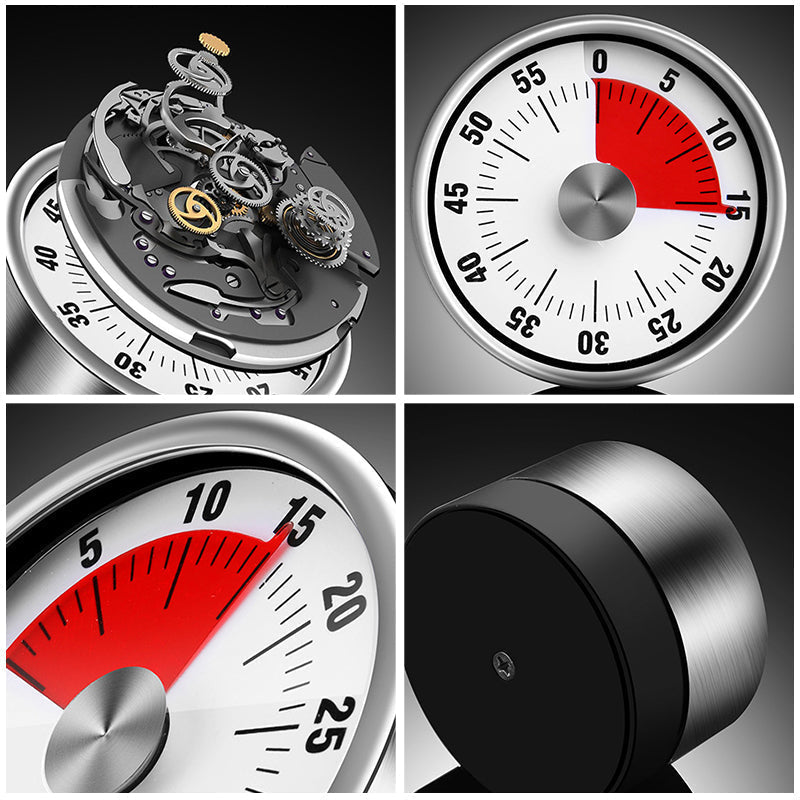 ZeitMeister Stainless Steel Kitchen Timer — 60-Minute Dial