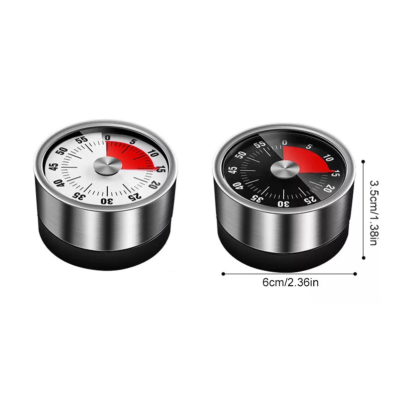 ZeitMeister Stainless Steel Kitchen Timer — 60-Minute Dial