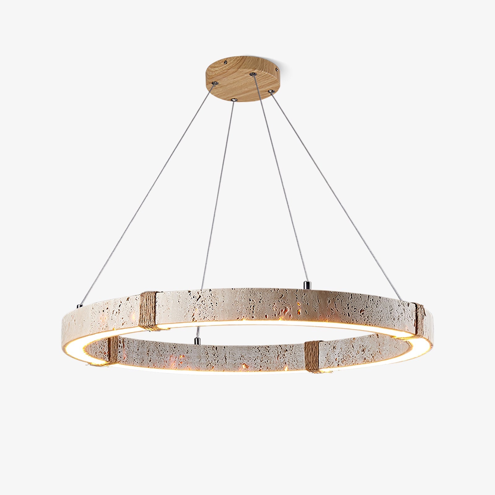 Lumae Ring Travertine Pendant Light - Neutralighting