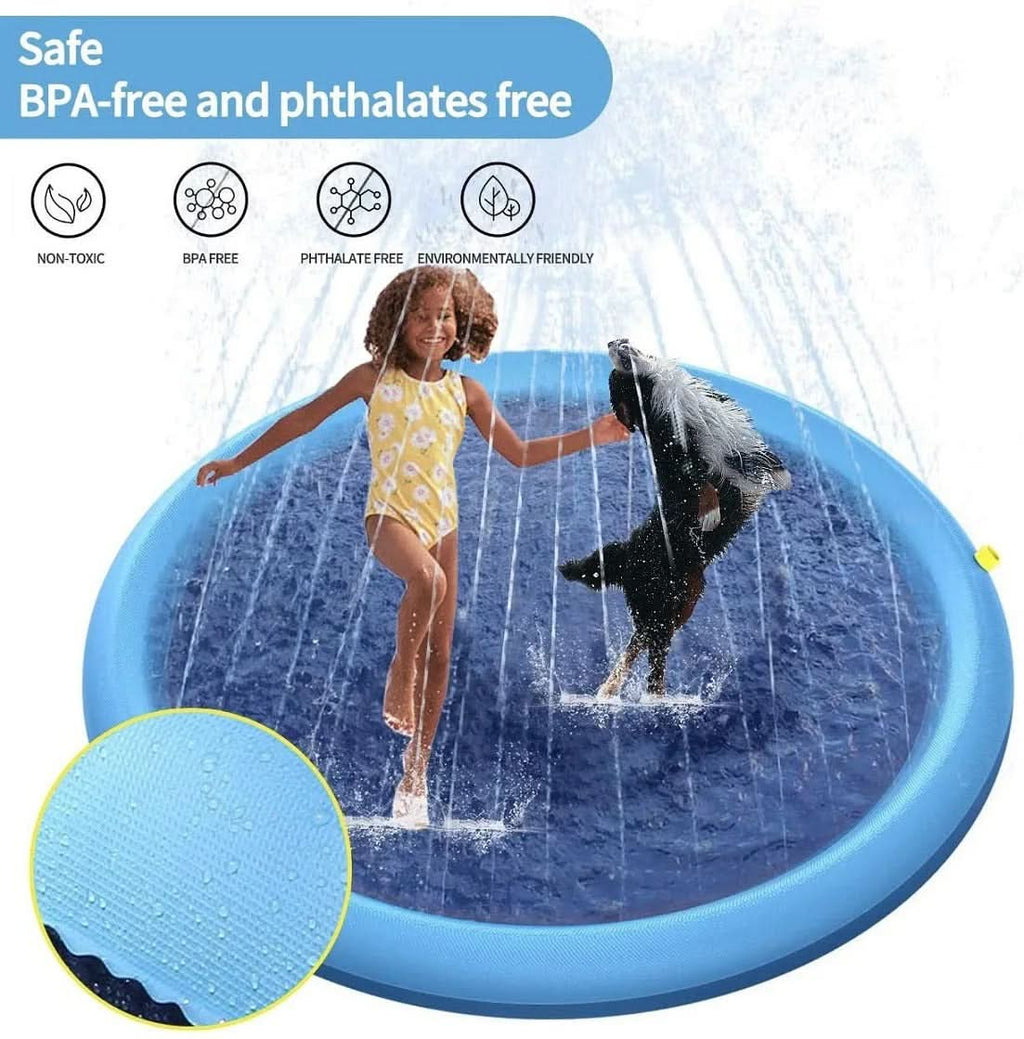 AquaPaws Interactive Water Splash Mat — Standard Faucet Mount Misting Pad
