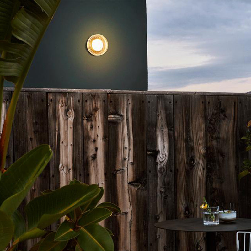 Ray Modern Mini Bubble Metal/Glass Outdoor Wall Lamp, Transparent | ventumra
