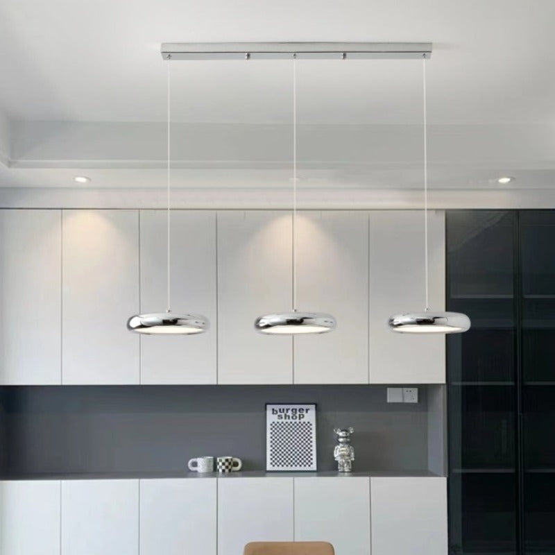 Aria Modern Minimalist Pendant Light Red Black Silver Metal Bedroom | ventumra