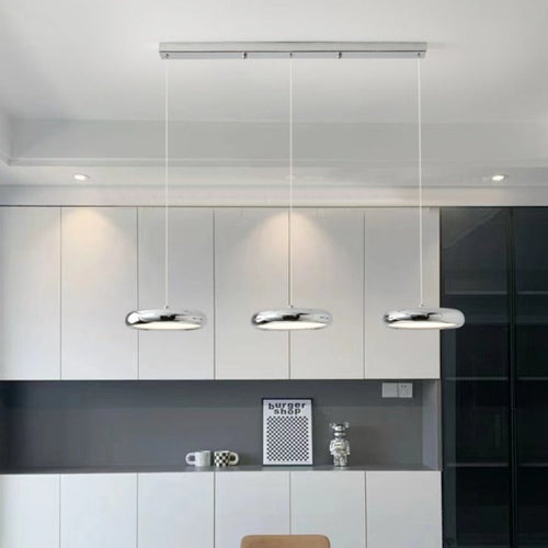 Aria Modern Minimalist Pendant Light Red Black Silver Metal Bedroom | ventumra