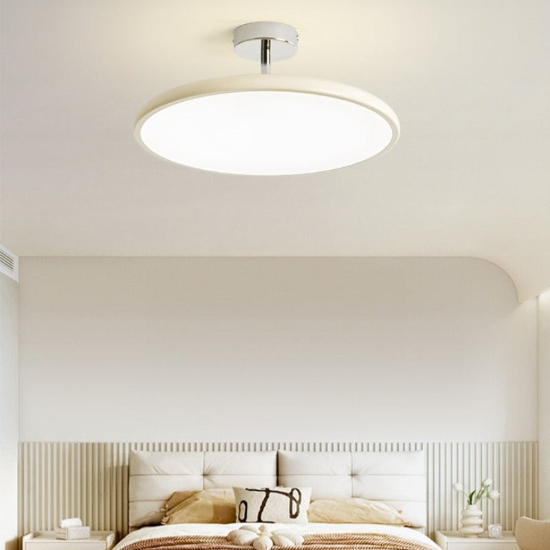 Valentina Vintage Flush Mount Ceiling Light Metal Red/White/Green LED Bedroom | ventumra