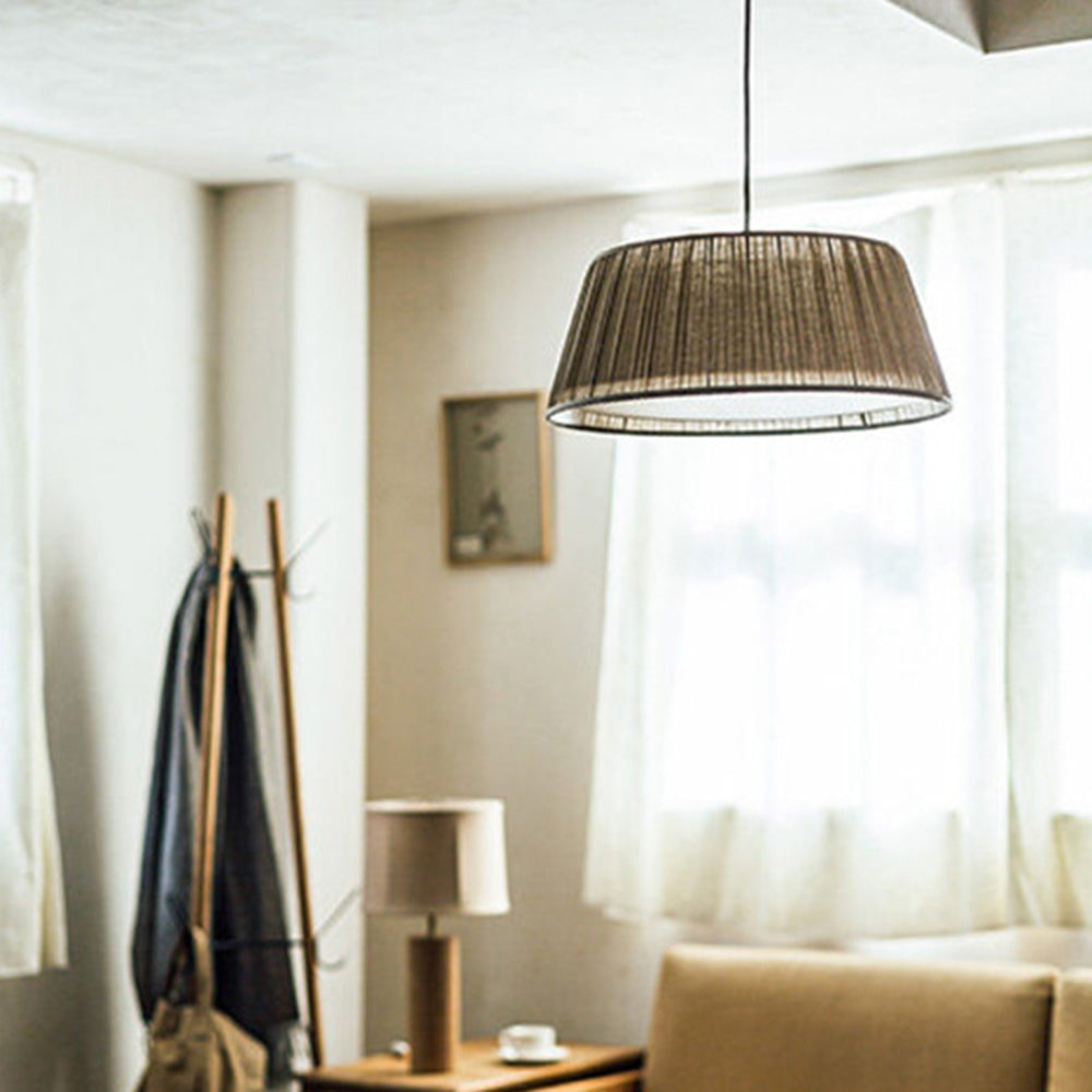Ritta Falten Pendelleuchte Wabi Sabi, Metall/Stoff, Wohnzimmer | ventumra