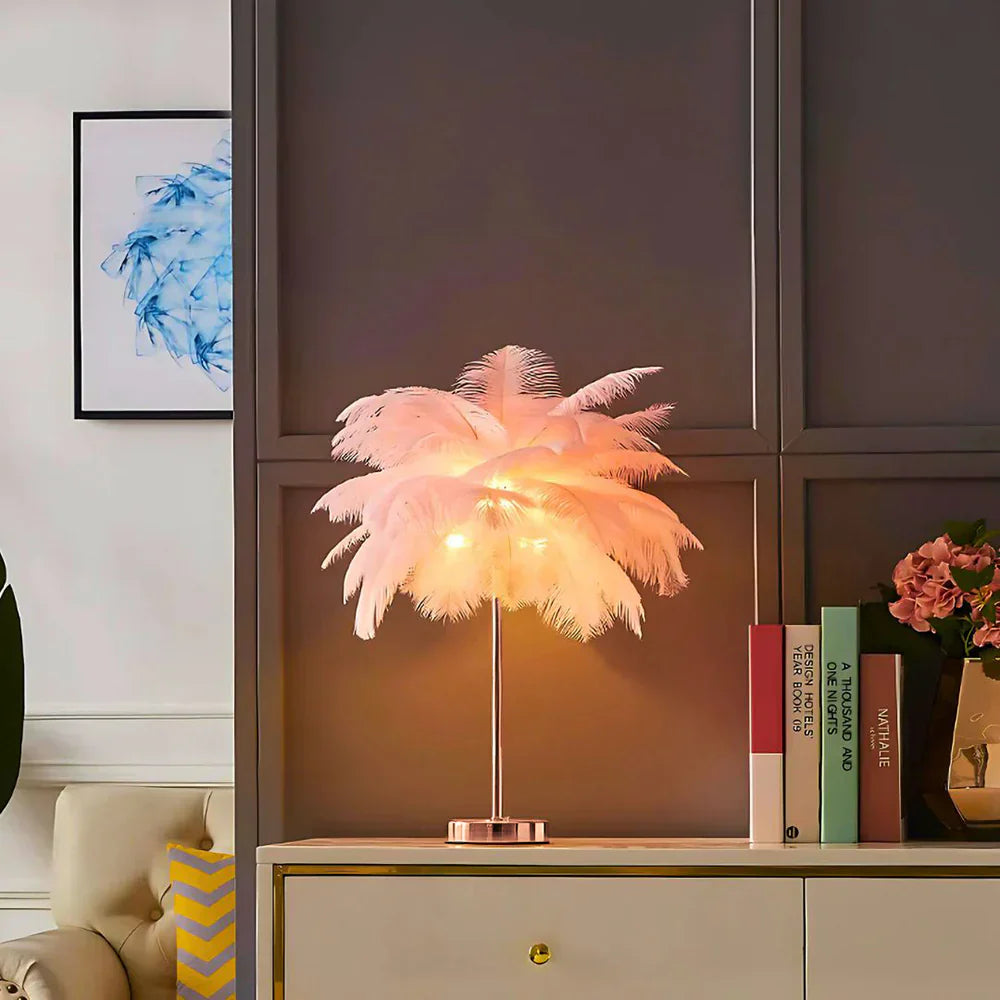 LyraQuill Lamp Feather-Inspired Soft Ambient Lighting For Any Space