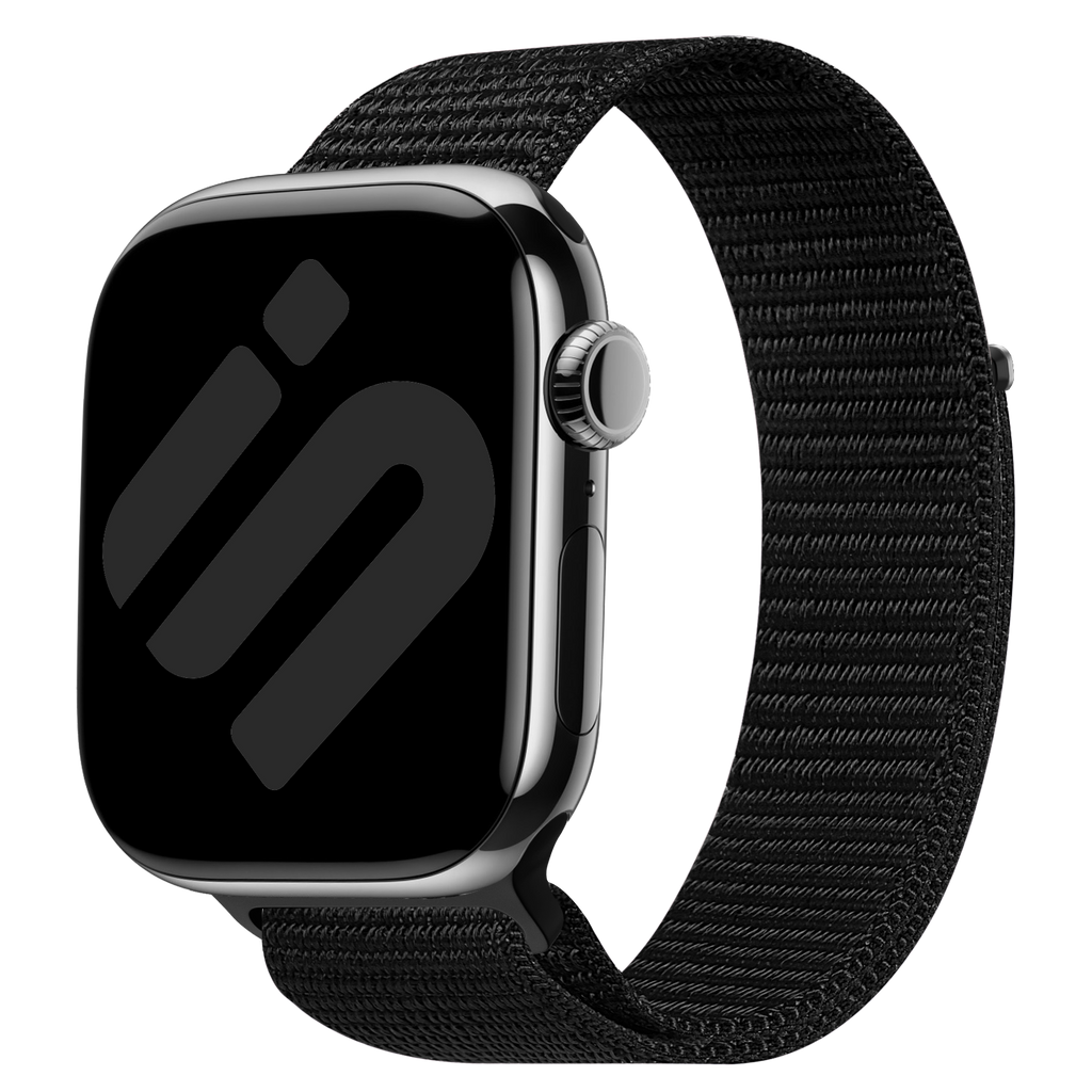 Fekete nejlon Apple Watch-szíj a kényelmes mindennapi viseletért | Ventumra