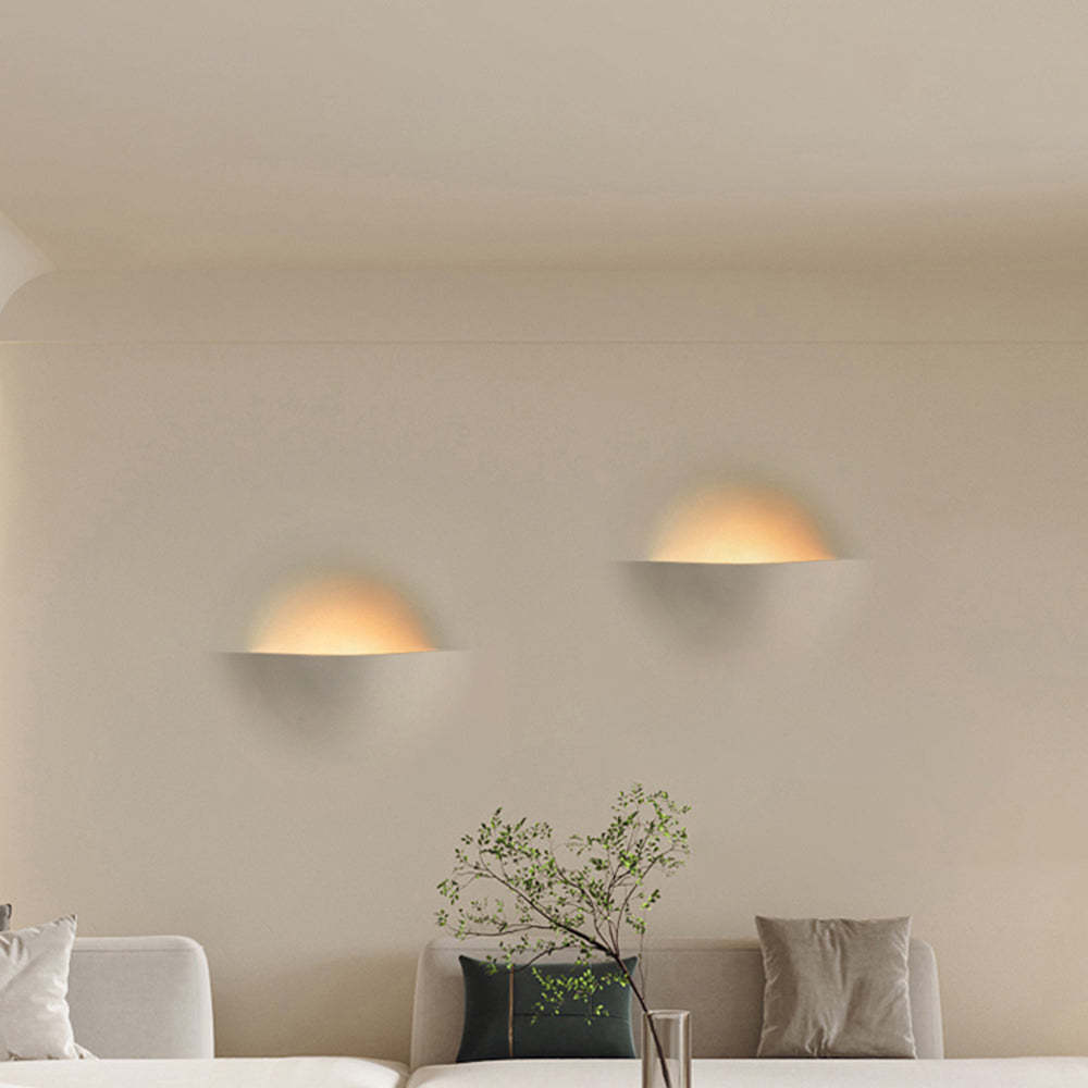 Aria Modern Recessed Metal/Plaster LED Wall Lamp, White | ventumra