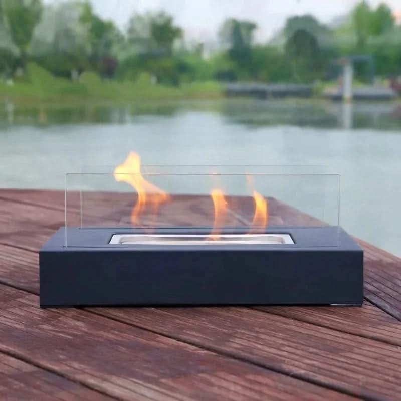 NovaFlame Portable Bioethanol Table Fireplace — Ventless Burner Design