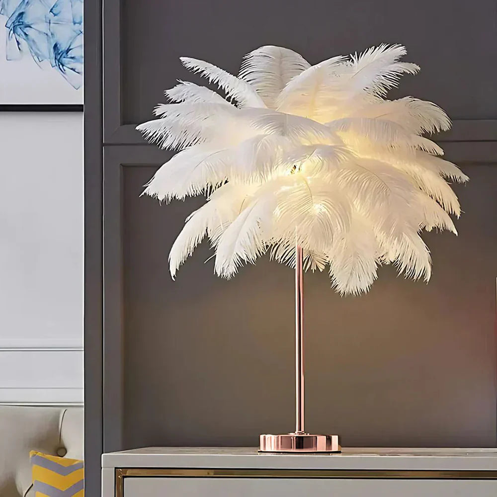 LyraQuill Lamp Feather-Inspired Soft Ambient Lighting For Any Space