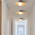 Muto Vintage Flush Mount Ceiling Light Wood/Metal/Glass Bar/Hotel | ventumra
