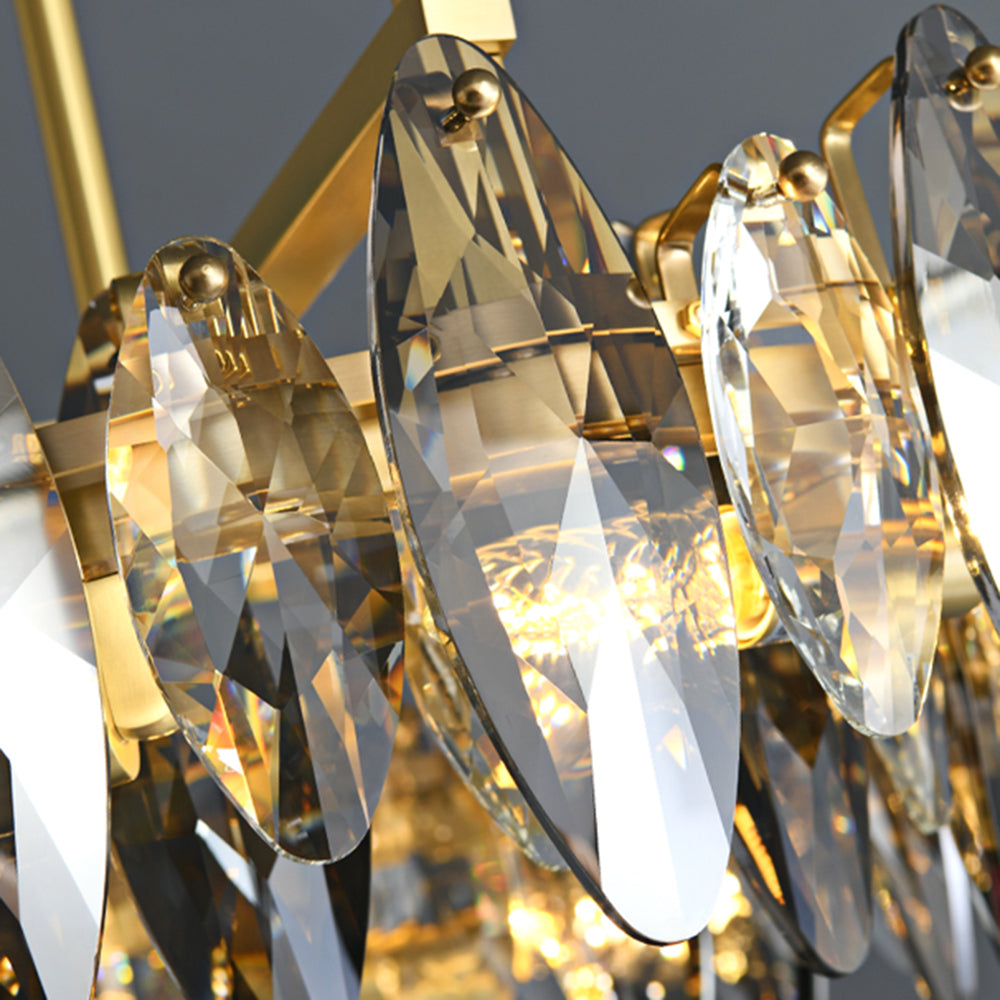 Kristy Modern Annular Metal Crystal Pendant Light,Gold | ventumra