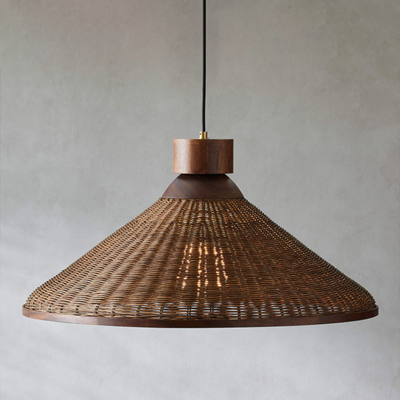 Silva Retro Design LED Pendant Light Rattan Living Room/Restaurant/Hotel | ventumra