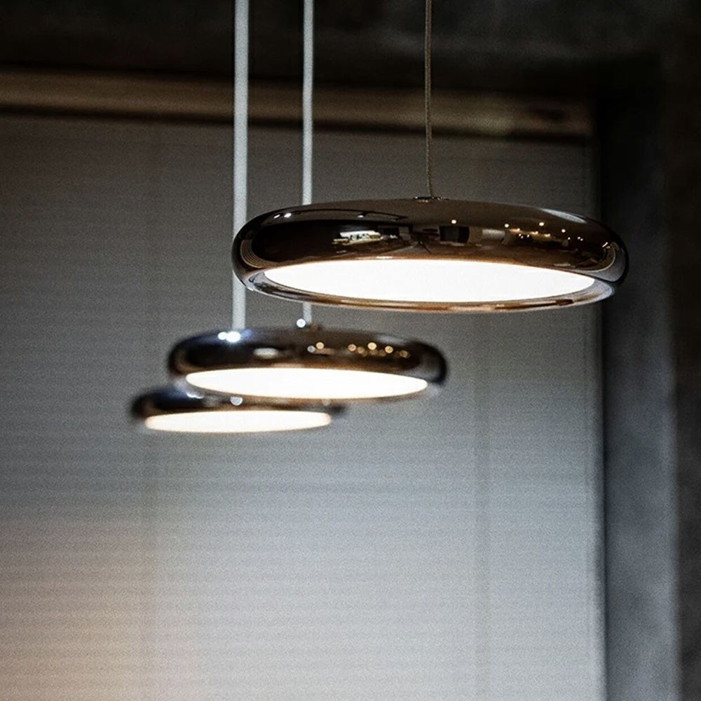 Arisha Minimalist Circular Metal Pendant Light,Silver/Gold/Rose Gold | ventumra