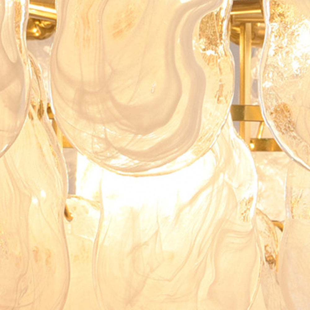 Kristy Elegant Pearl/Glass/Metal Chandelier, White | ventumra