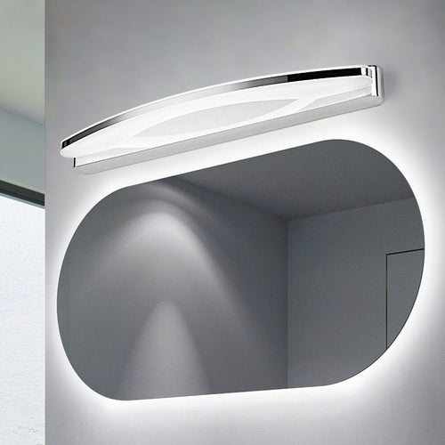 Arisha Minimalist Oval Vanity Wall Lamp, Chrome, Bedroom/Bathroom | ventumra