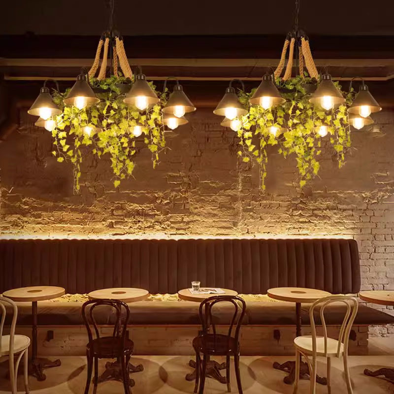 Arisha Retro LED lustr z černého kovu do restaurace, baru nebo obývacího pokoje | ventumra