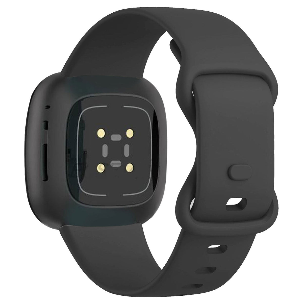 Klassieke vervangende zwarte siliconenband voor Fitbit Versa 3 | Ventumra