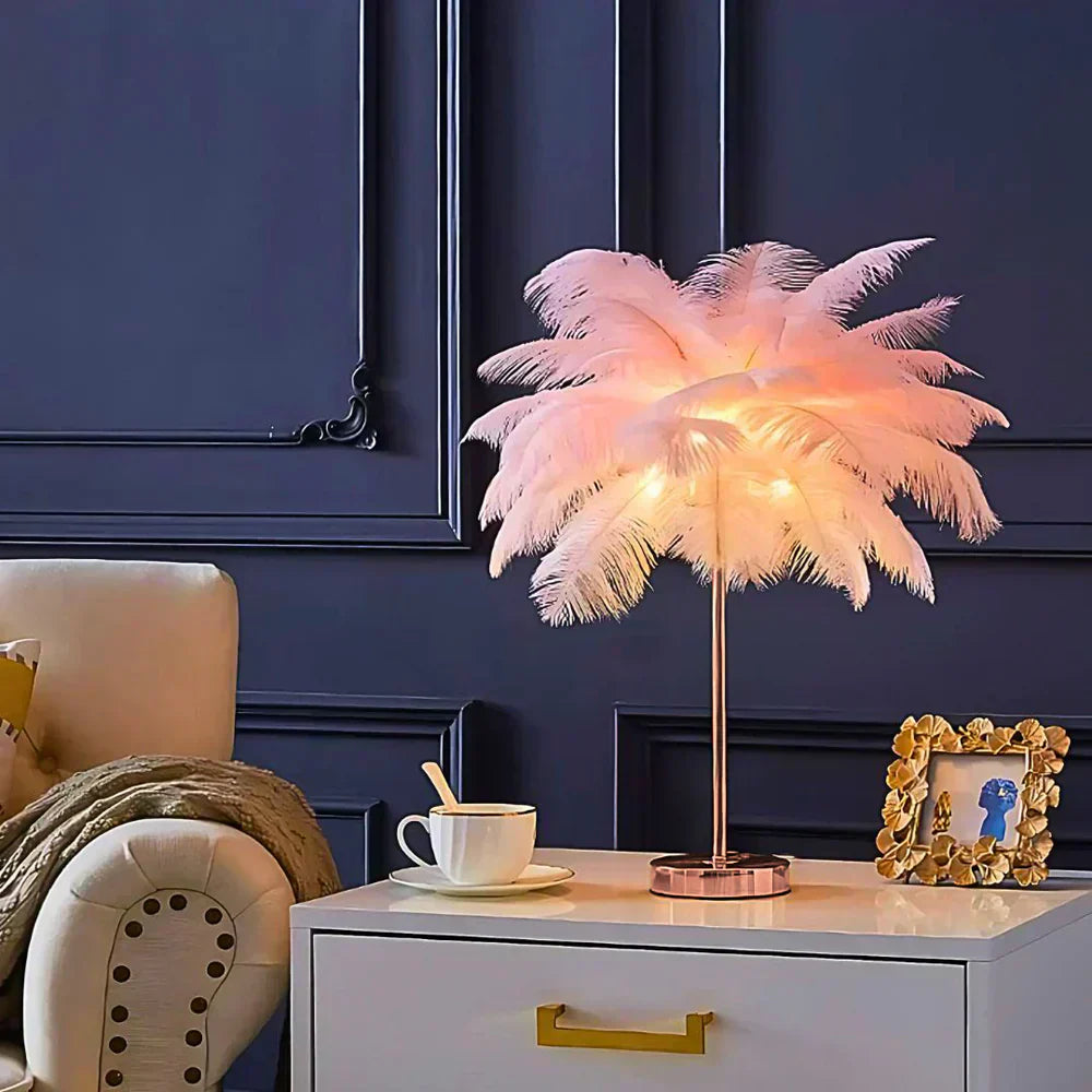 LyraQuill Lamp Feather-Inspired Soft Ambient Lighting For Any Space