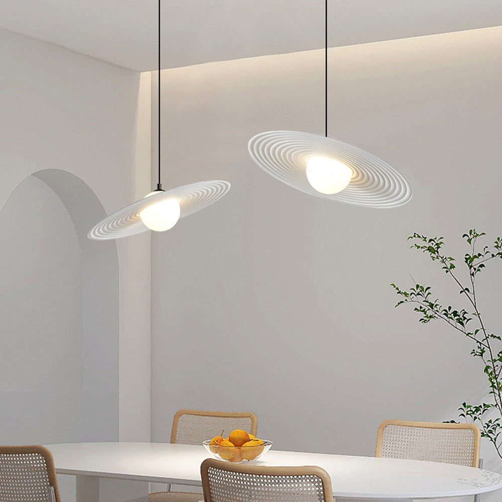 Arisha Minimalist Star Ring Pendant Light,Black/White | ventumra
