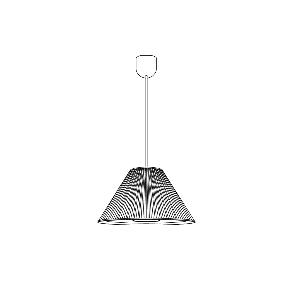 Ritta Falten Pendelleuchte Wabi Sabi, Metall/Stoff, Wohnzimmer | ventumra