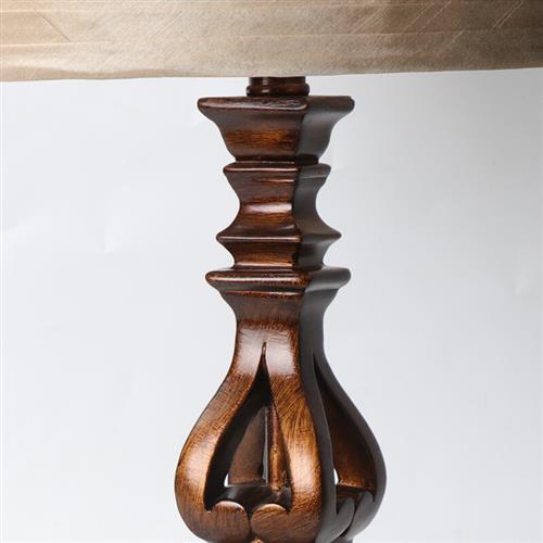 Eryn Vintage Resin/Fabric Standing Floor Lamp, Brown | ventumra