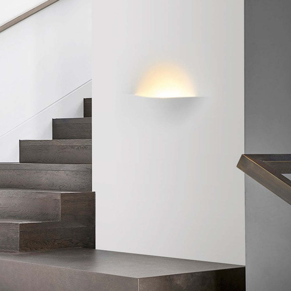 Aria Modern Recessed Metal/Plaster LED Wall Lamp, White | ventumra