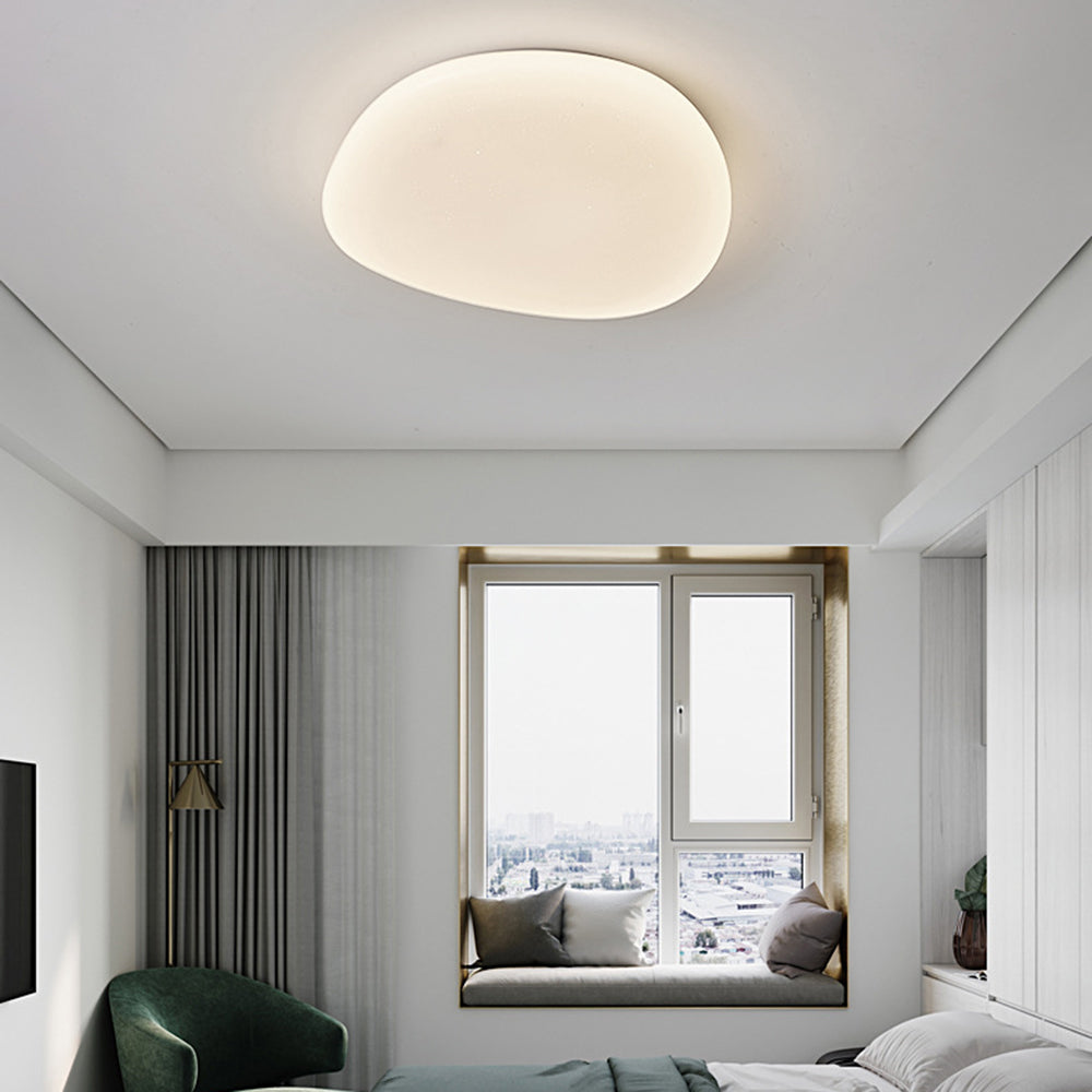 Sayu Flush Mount Ceiling Light, Pebbles Shape | ventumra