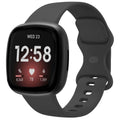 Klassieke vervangende zwarte siliconenband voor Fitbit Versa 3 | Ventumra