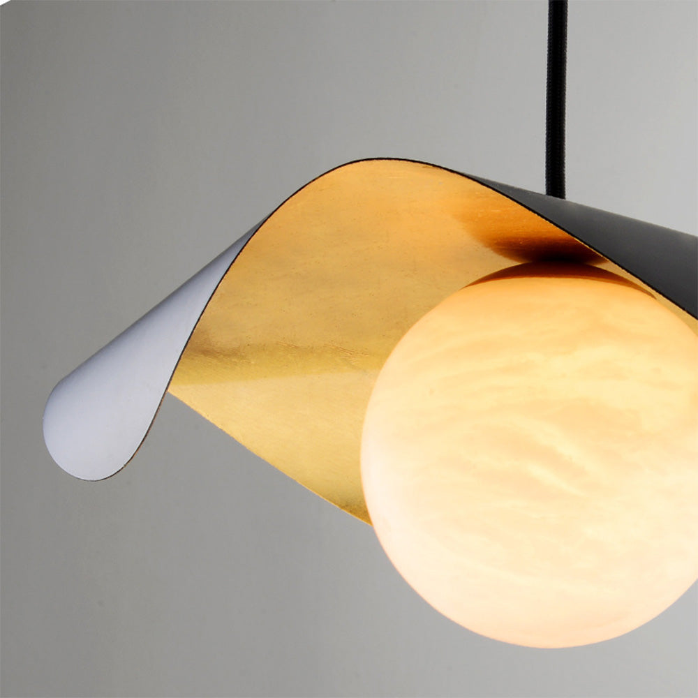 Astra Marble Pendant Light With Modern Metal Finish