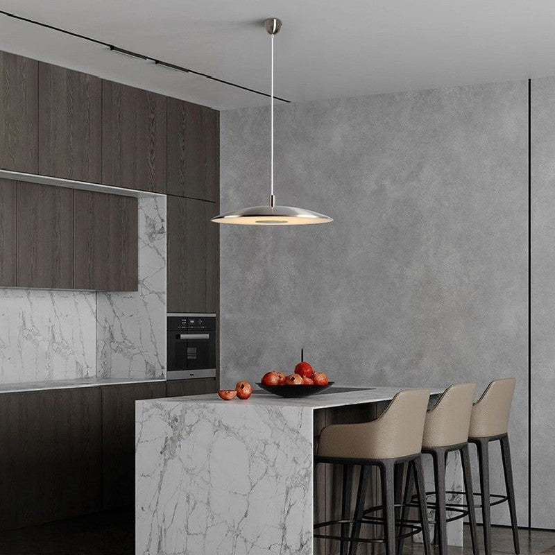 Arisha  kitchen  Pendant Light White& Nickel Post Modern | ventumra