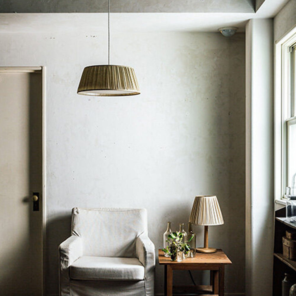 Ritta Falten Pendelleuchte Wabi Sabi, Metall/Stoff, Wohnzimmer | ventumra
