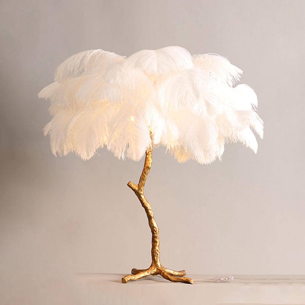 O'Moore Nordic Luxury Unique Ostrich Feather Floor Lamp/Table Lamp | ventumra