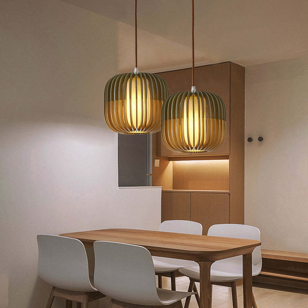 Muto Modern Birdcage Wood Pendant Light | ventumra