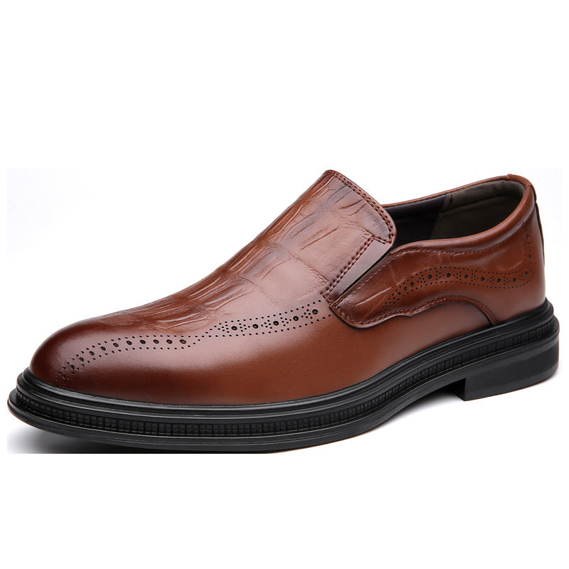 Chaussures Homme Style Britannique – Cuir Élégant à Bout Pointu
