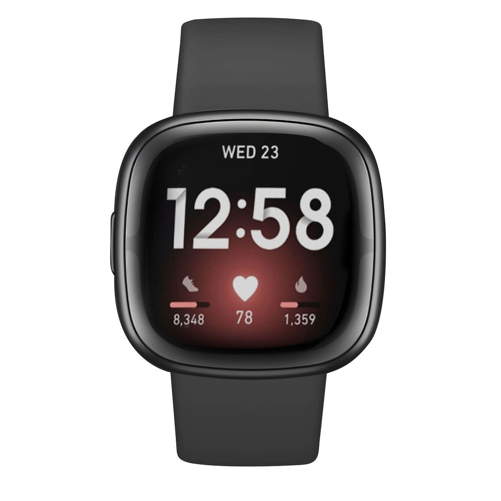 Klassieke vervangende zwarte siliconenband voor Fitbit Versa 3 | Ventumra