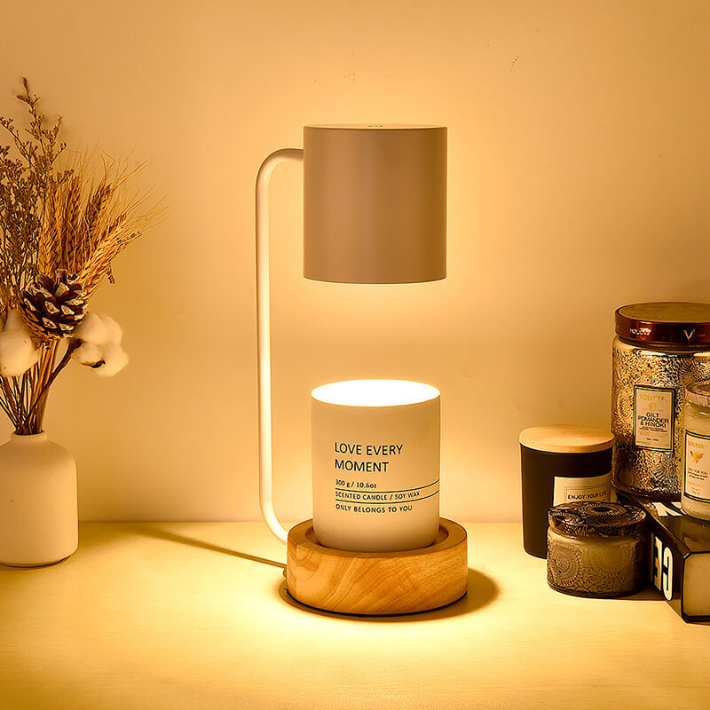 Lampa stołowa z drewnianą podstawą Akari | Ventumra
