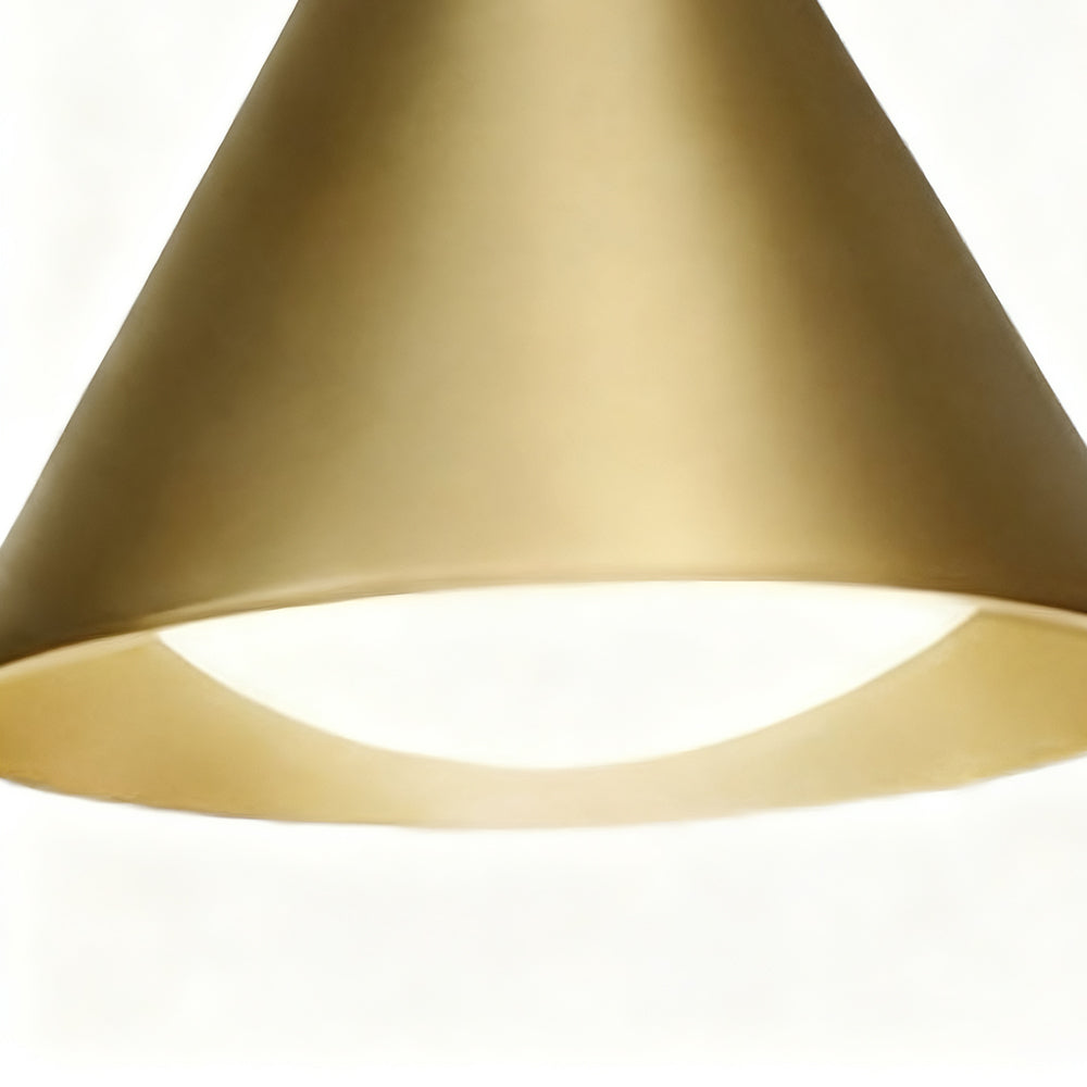Ray Modern Minimalist Cone Metal Outdoor Waterproof Wall Lamp，Black/Gold | ventumra
