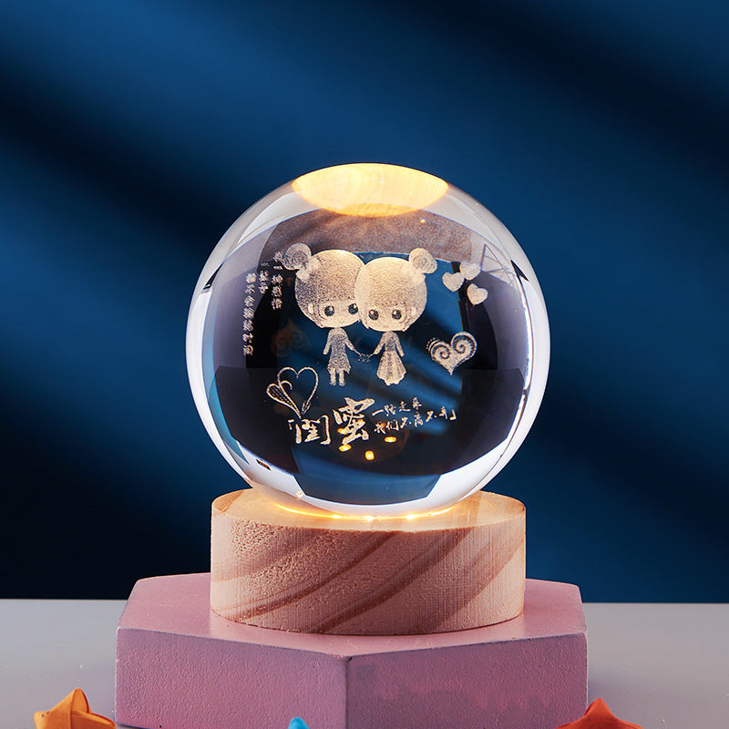 LumaOrb Elegant Ambient 3D Night Lamp For Bedroom Decor