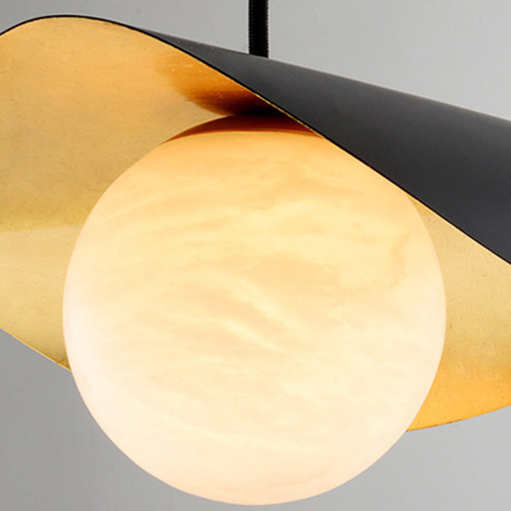 Astra Marble Pendant Light With Modern Metal Finish
