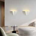 Aria Modern Recessed Metal/Plaster LED Wall Lamp, White | ventumra
