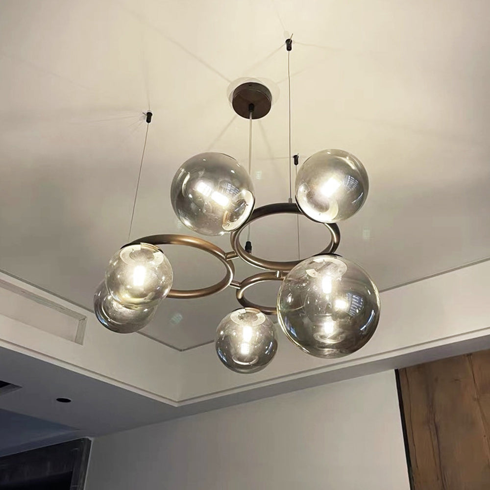 Valentina Modern Designe Wave Metal/Glass Pendant Light, White/Gold | ventumra