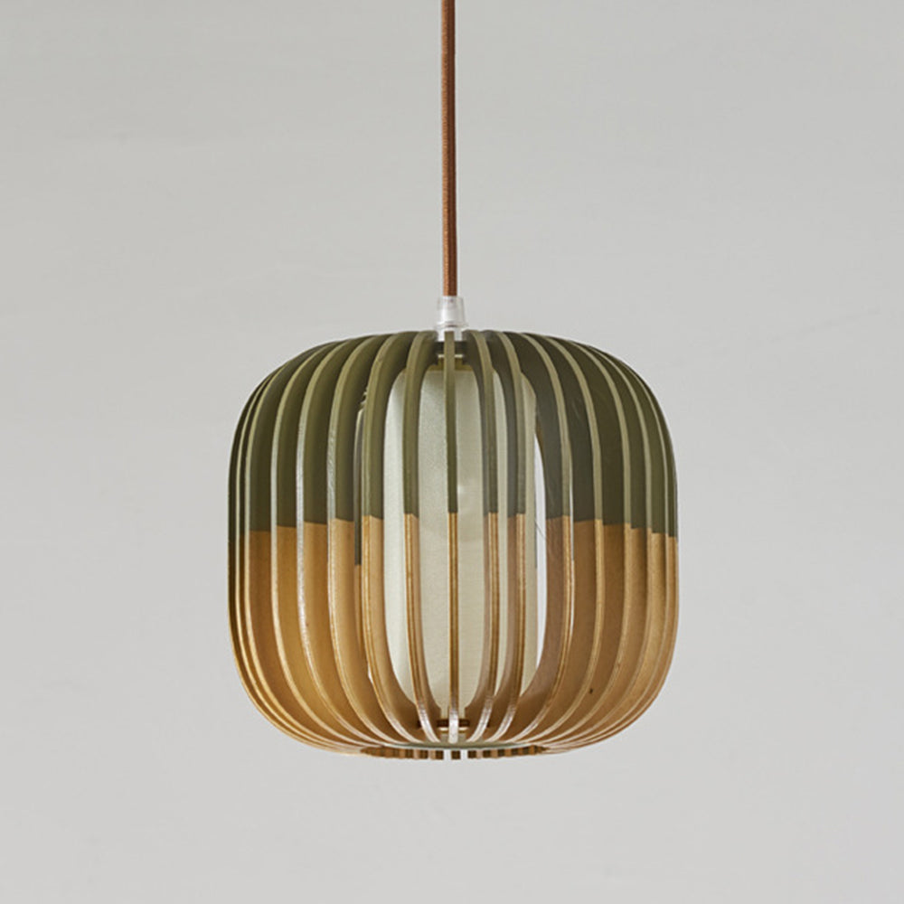 Muto Modern Birdcage Wood Pendant Light | ventumra