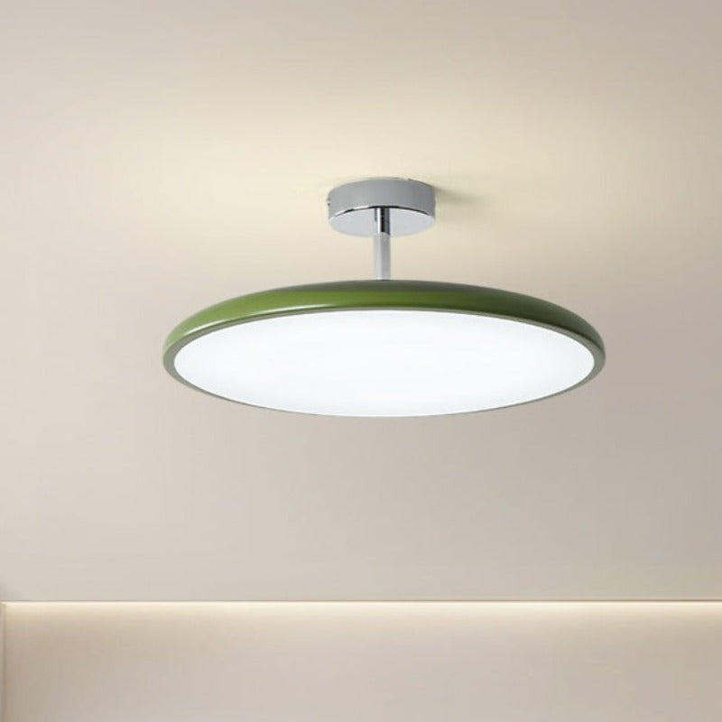 Valentina Vintage Flush Mount Ceiling Light Metal Red/White/Green LED Bedroom | ventumra