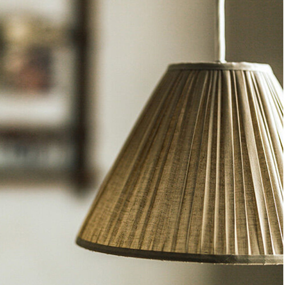 Ritta Falten Pendelleuchte Wabi Sabi, Metall/Stoff, Wohnzimmer | ventumra