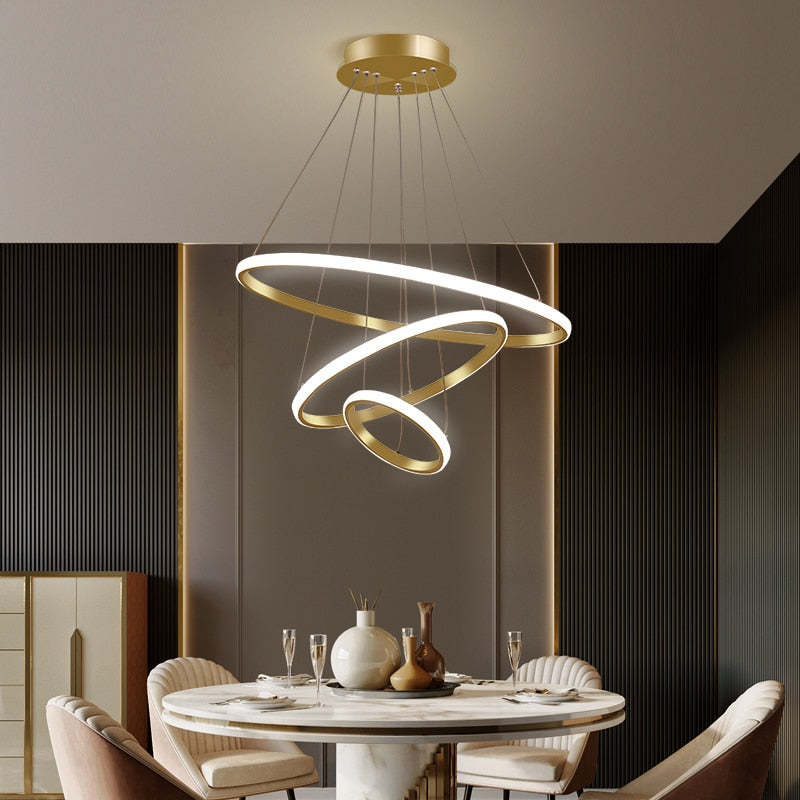 Zin Modern Ring Pendant Light, 2/3/4 Rings | ventumra