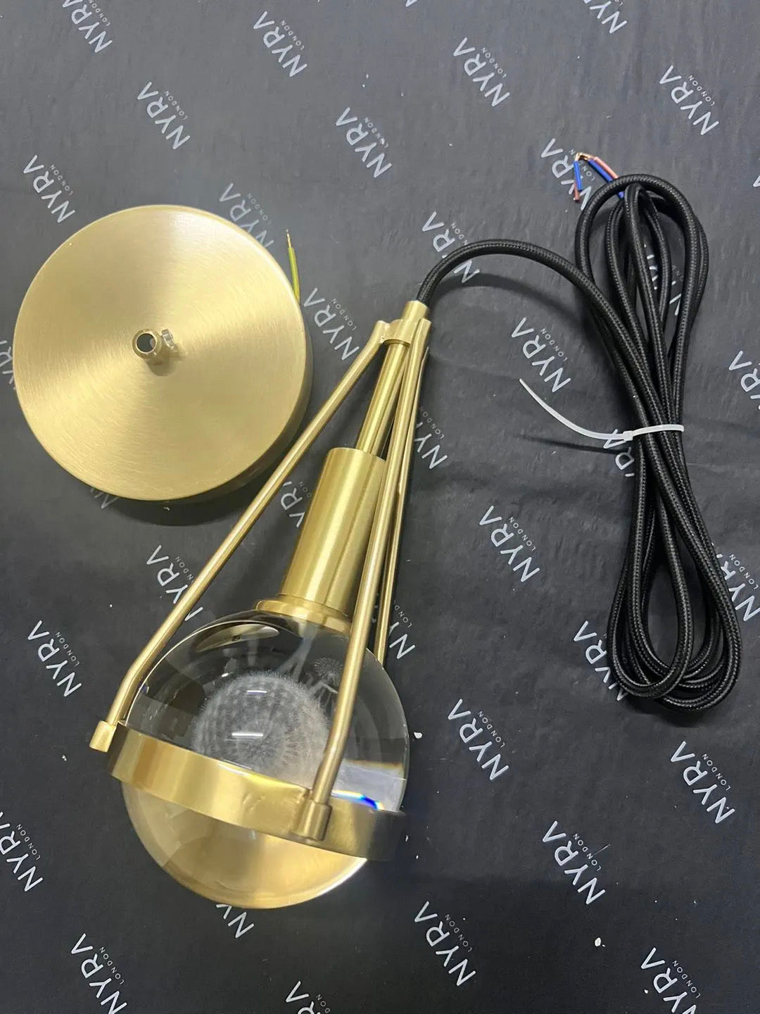 Astraea Nordic Gold Pendant Lights with Dandelion Glow