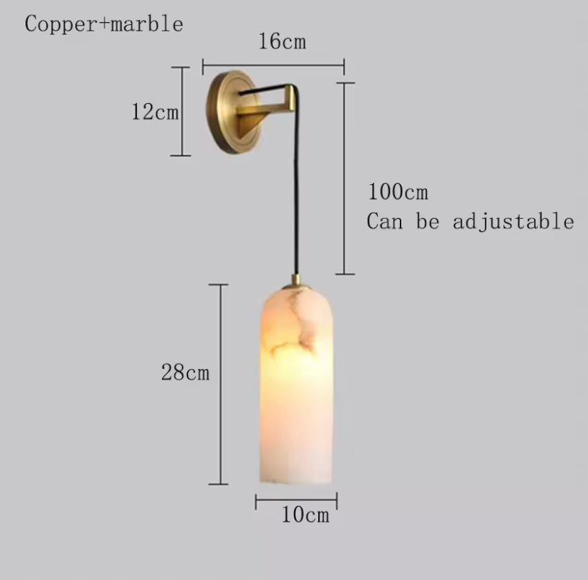 Luna Marble Pendant Light With Copper Accents Timeless Glow