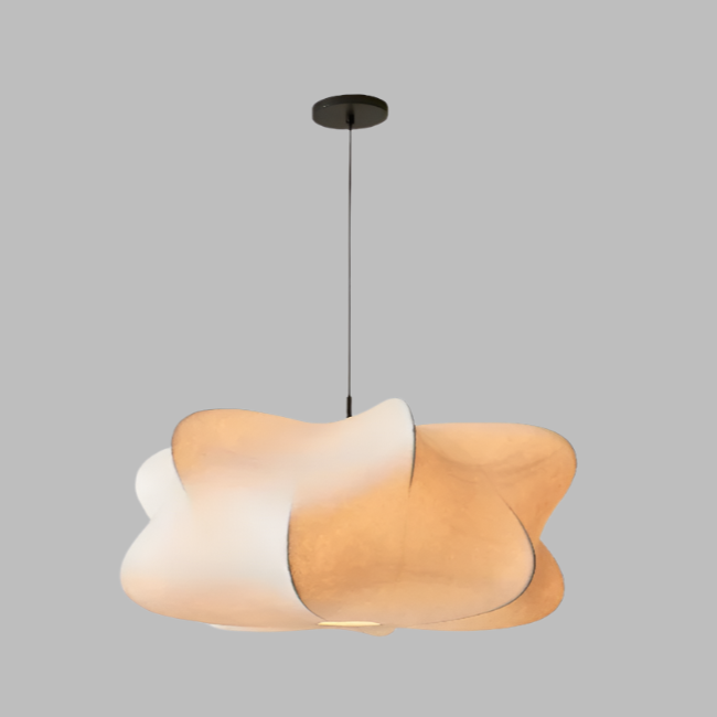 Aurelin | Minimalist Japanese Silk Wabi-Sabi Pendant Light